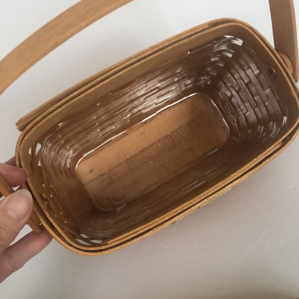 Longaberger 1996 Edition Dresden Tour Basket With Plastic Insert And Wood Lid